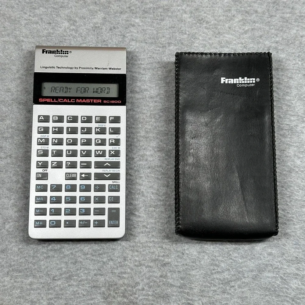 Vintage‎ Franklin Spell/Calc Master Handheld SC-1800 1988 w/ Case Tested